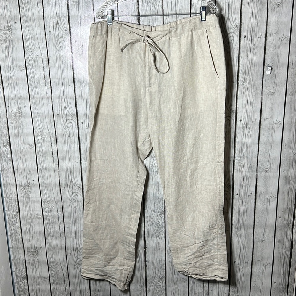 Salma Linen 100% Pants Size Xl